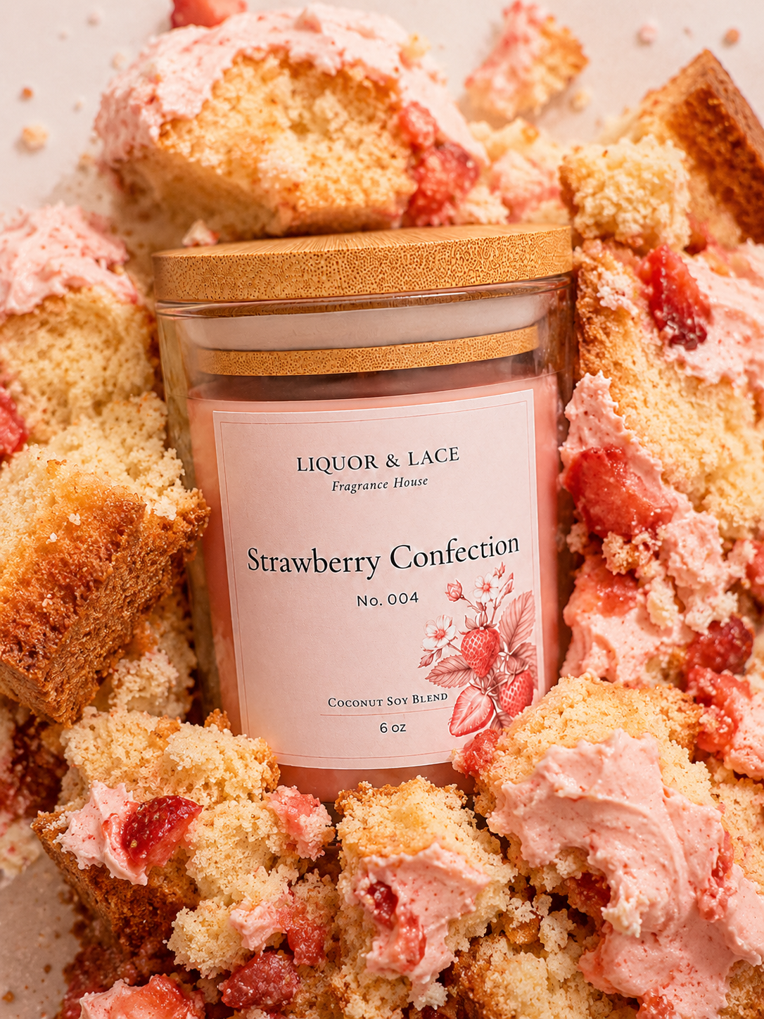 Strawberry Confection 6oz Coconut Blend Candle